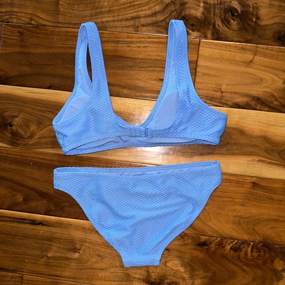 Aerie blue textured bikini - Picture 3 of 5